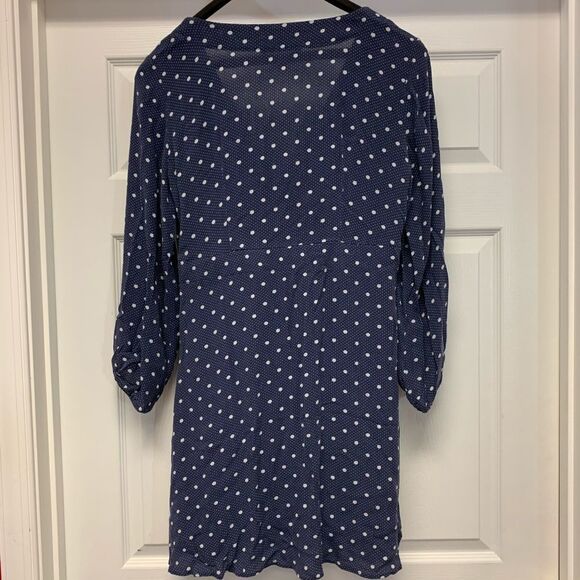 American Eagle Outfitter Grommet Tie Polka Dot Mini Dress sz L - Picture 4 of 4